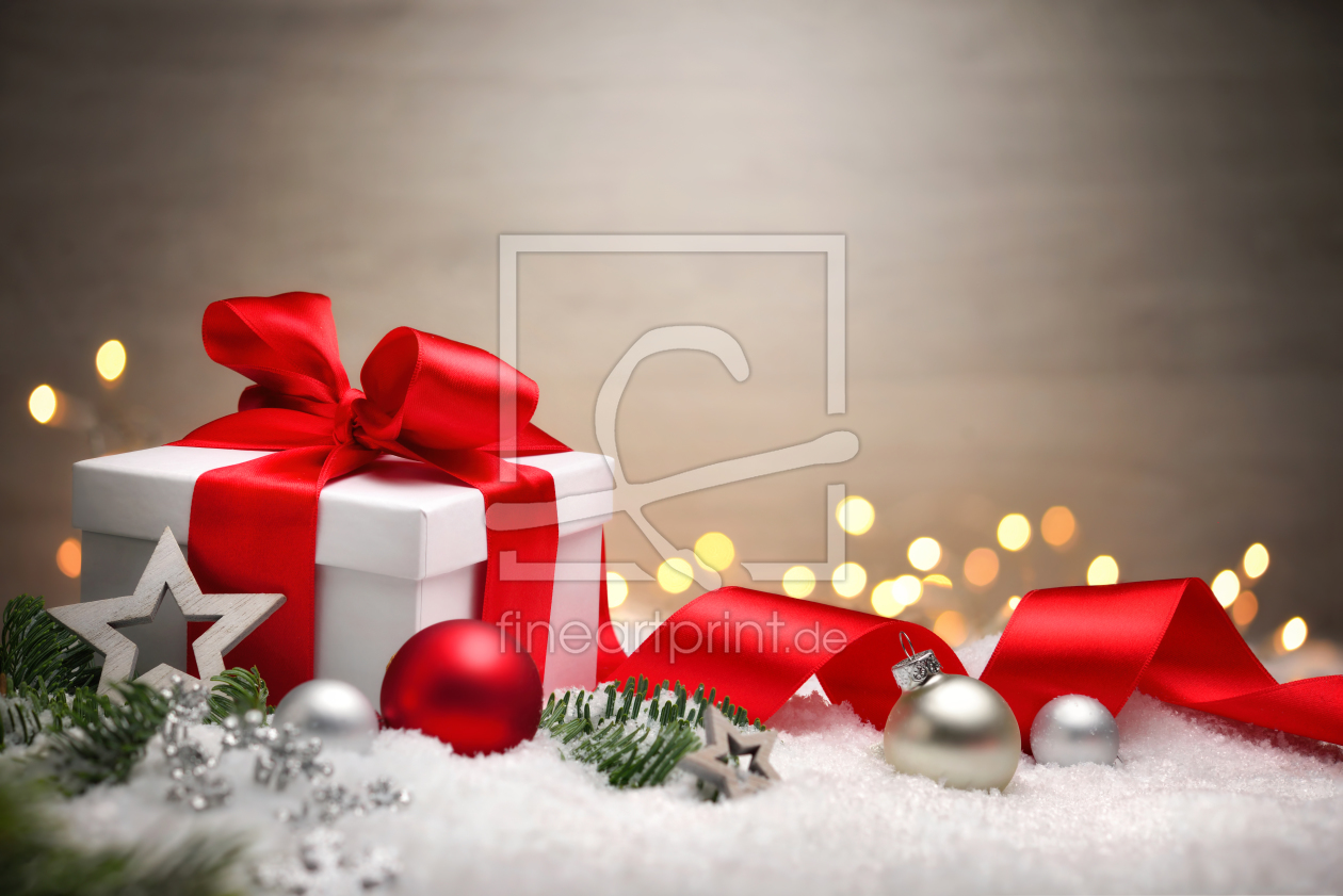 Bild-Nr.: 12121745 Weihnachten Geschenk und rotem Band erstellt von Smileus