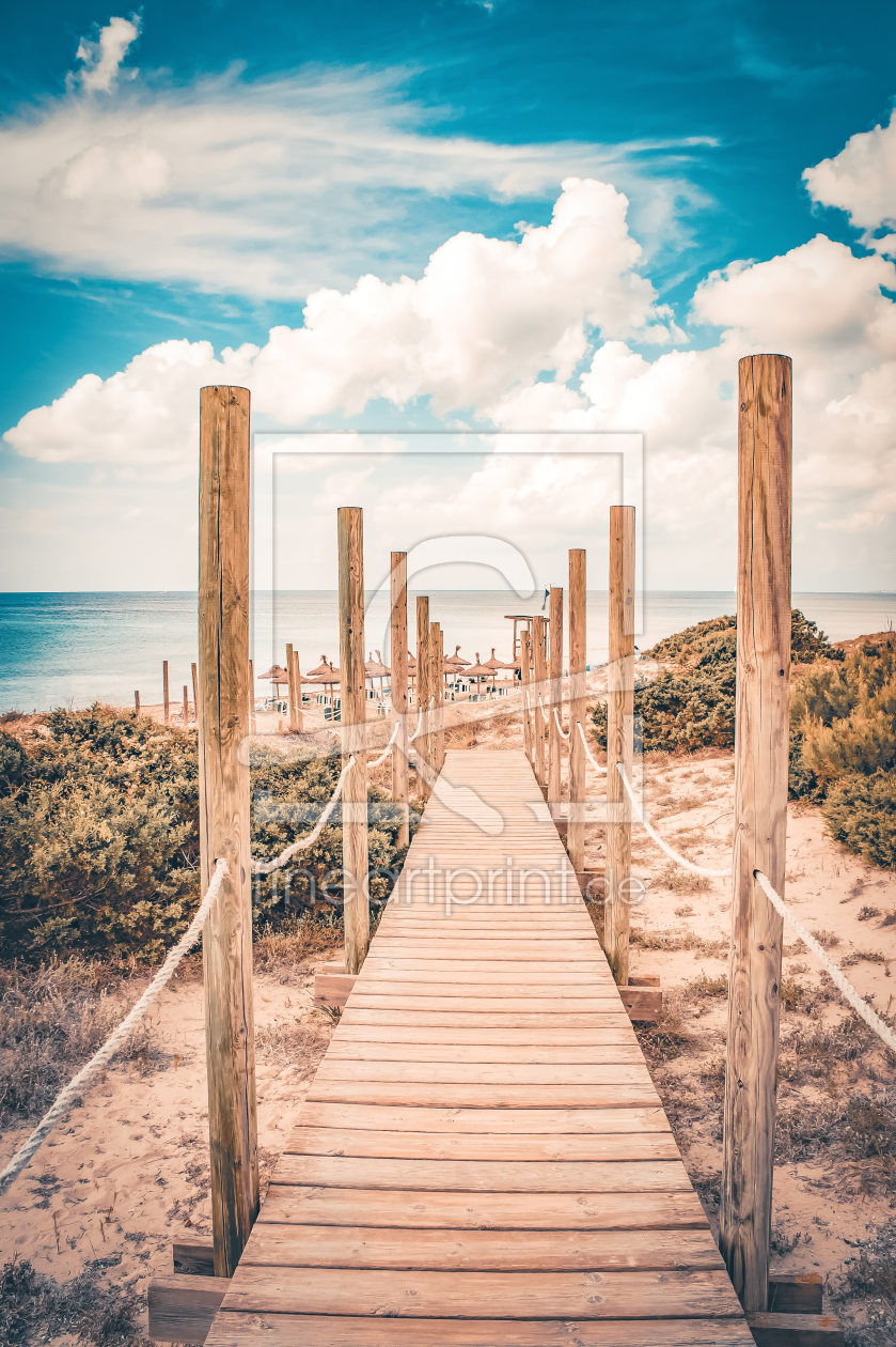 Bild-Nr.: 12132423 Holzsteg am Strand auf Menorca erstellt von DjuraPhotography