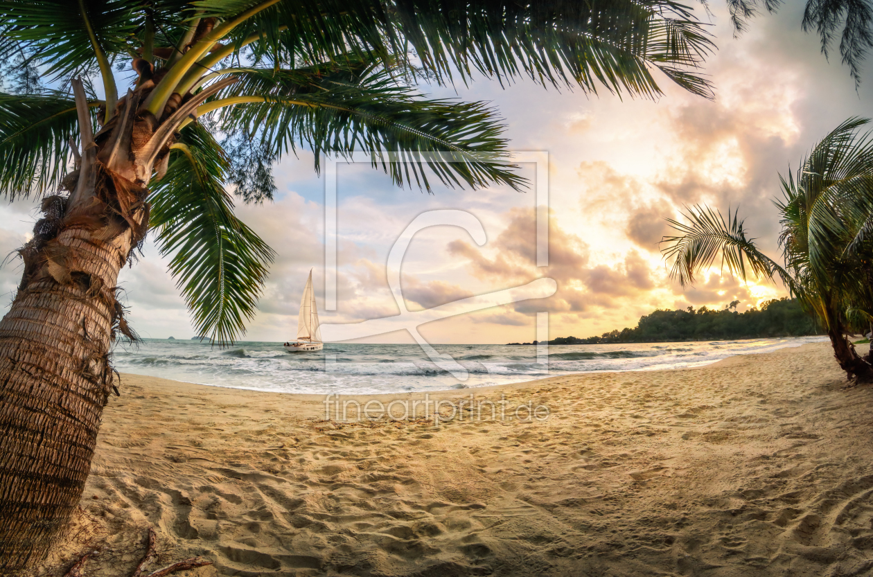 Bild-Nr.: 12150434 Tropischer Strand bei Sonnenuntergang erstellt von Smileus