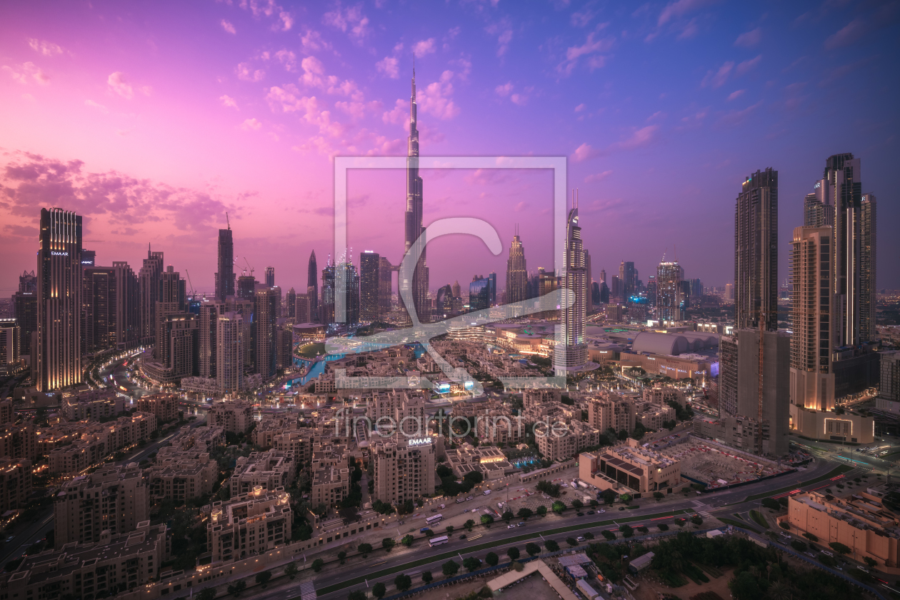 Bild-Nr.: 12165125 Dubai Skyline Downtown Sonnenuntergang Panorama erstellt von Jean Claude Castor