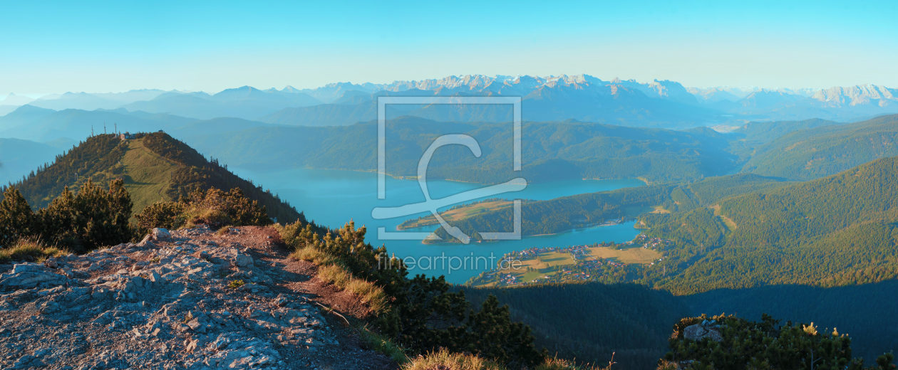 Bild-Nr.: 12182374 Gipfelblick Walchensee am Martinskopf Oberbayern erstellt von SusaZoom