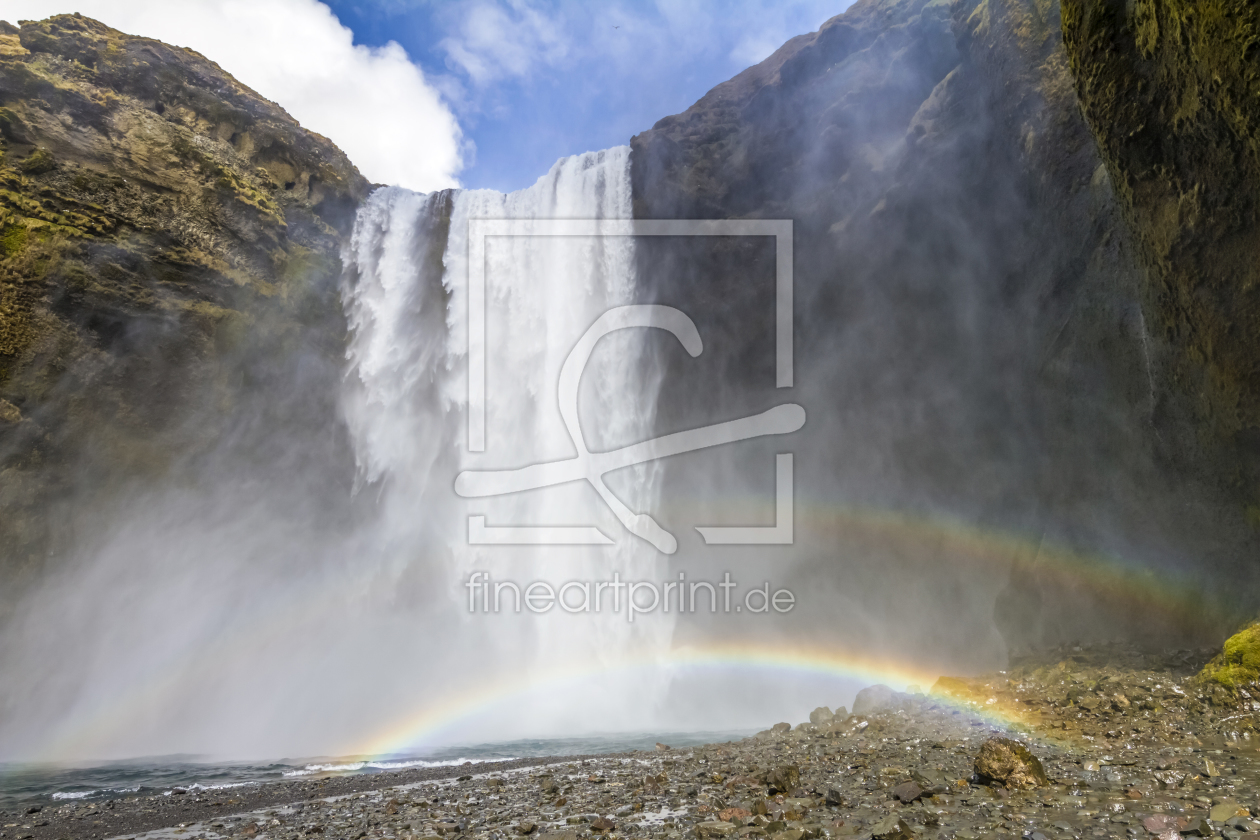 Bild-Nr.: 12182717 ISLAND Skogafoss mit Regenbogen erstellt von Melanie Viola