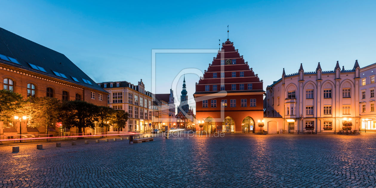 Bild-Nr.: 12185781 Marktplatz mit dem Rathaus in Greifswald  erstellt von dieterich