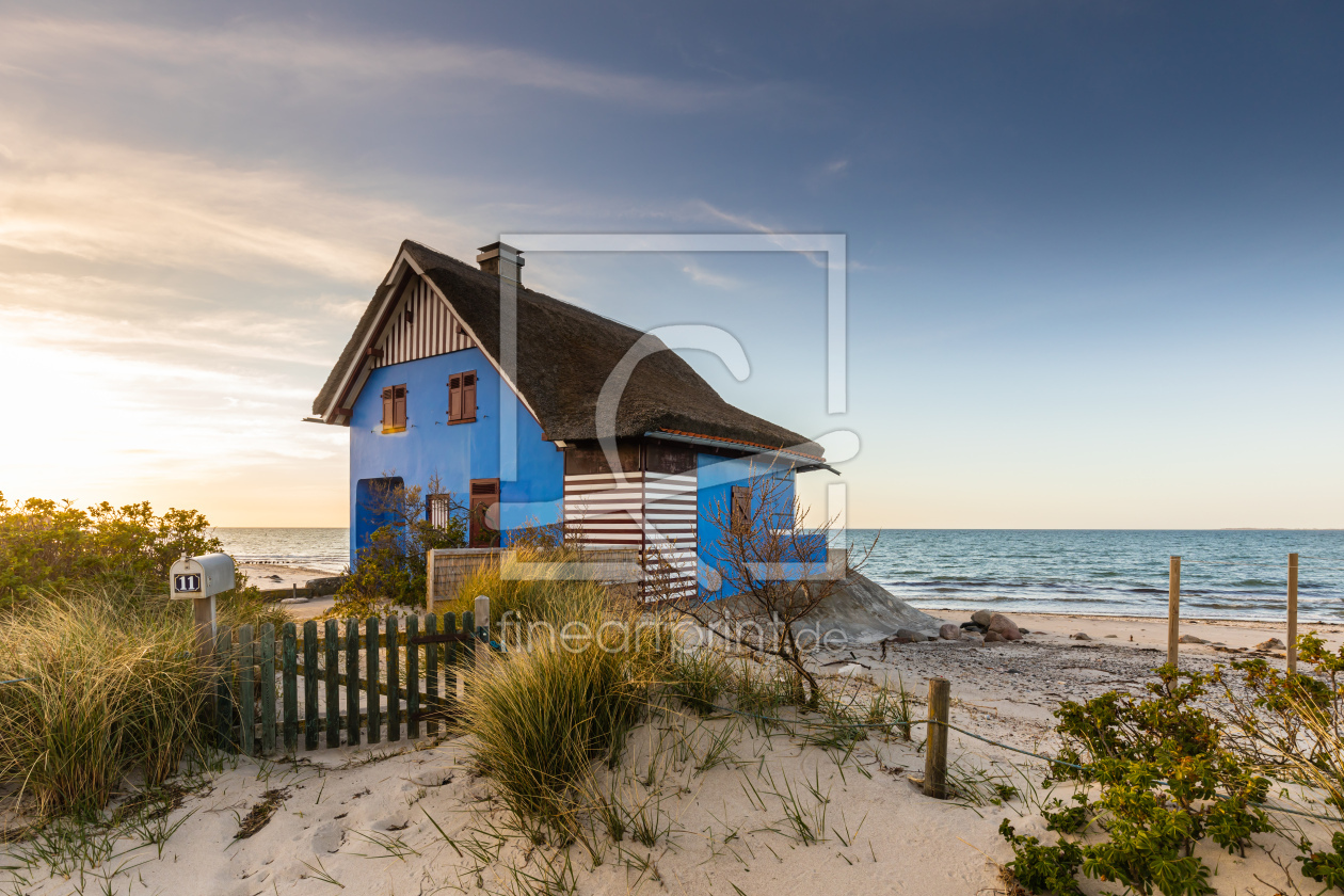 Bild-Nr.: 12197076 Das blaue Haus am Meer  erstellt von Werner Reins