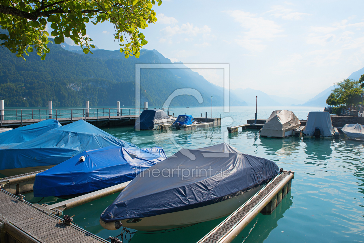 Bild-Nr.: 12198589 Hafen mit Booten Brienz Berner Oberland  erstellt von SusaZoom