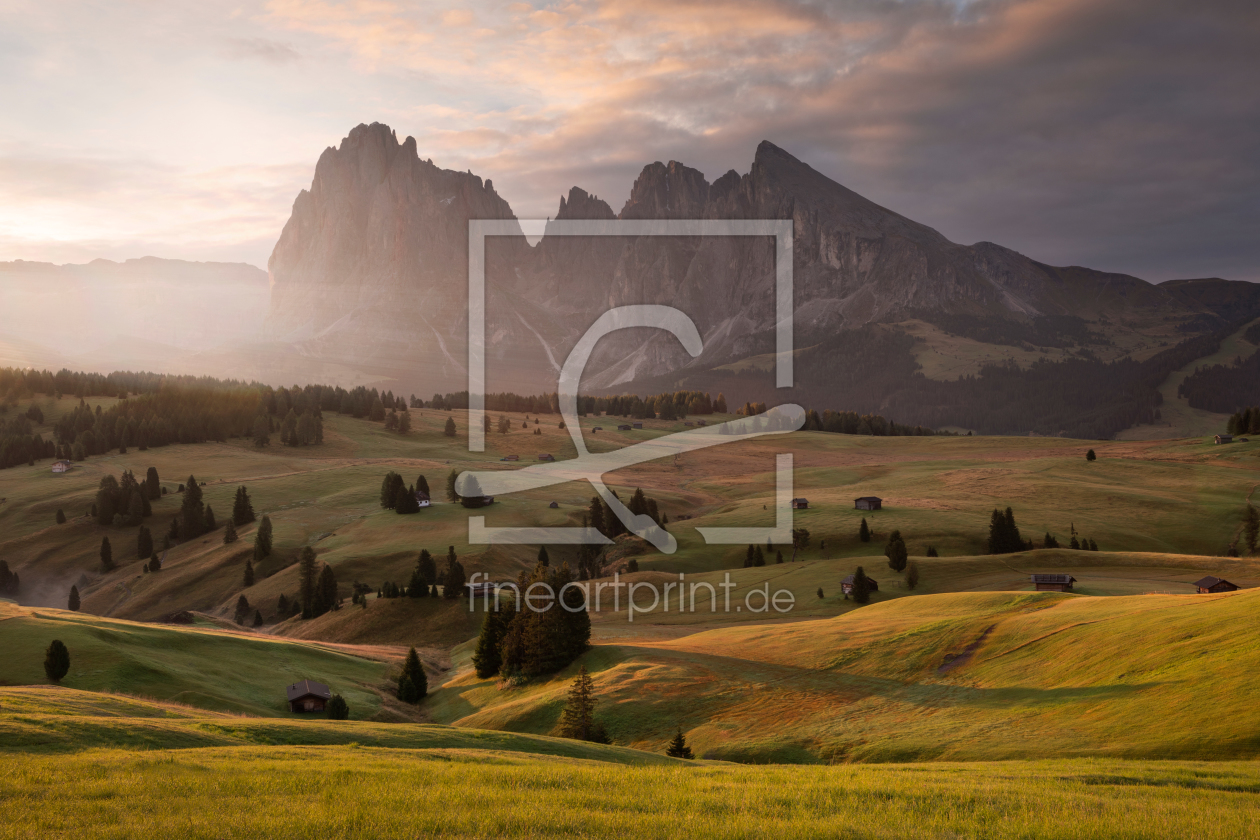 Bild-Nr.: 12205961 Sonnenaufgang an der Seiser Alm in den Dolomiten erstellt von BastianLinder