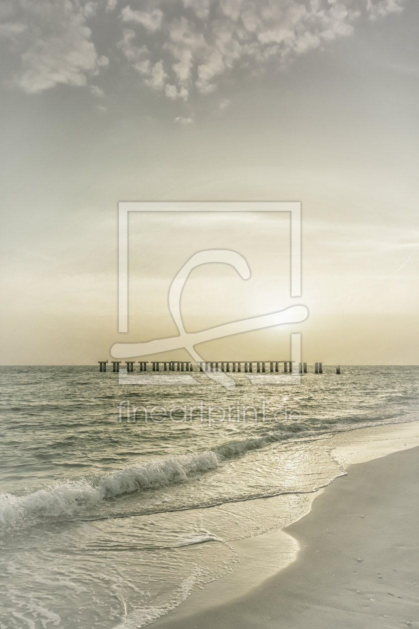 Bild-Nr.: 12228117 Gasparilla Island Sonnenuntergang - Vintage erstellt von Melanie Viola