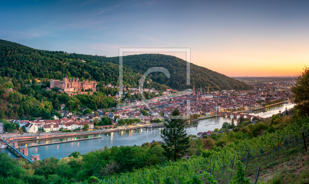 Bild-Nr.: 12228841 Heidelberger Altstadt bei Sonnenuntergang erstellt von eyetronic