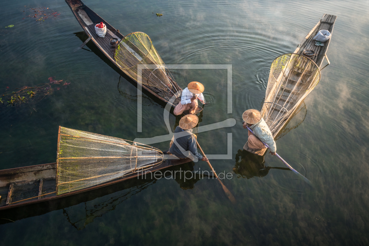 Bild-Nr.: 12232008 Intha Fischer auf dem Inle See erstellt von eyetronic