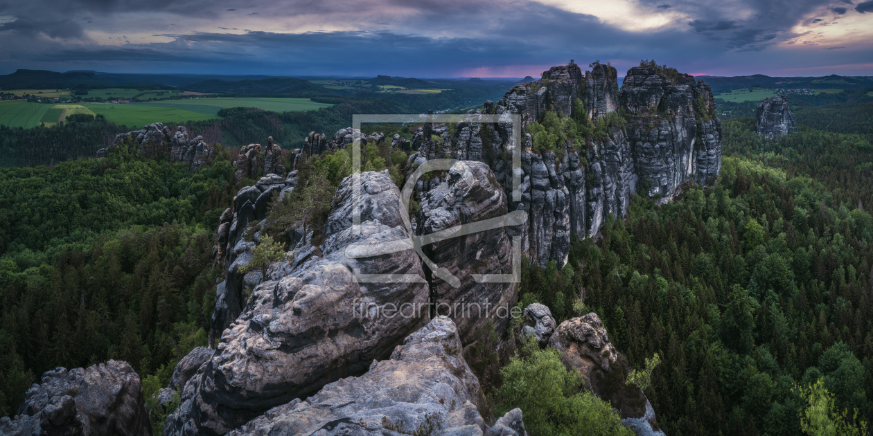 Bild-Nr.: 12235460 Schrammsteine in der Sächsischen Schweiz Sunset erstellt von Jean Claude Castor