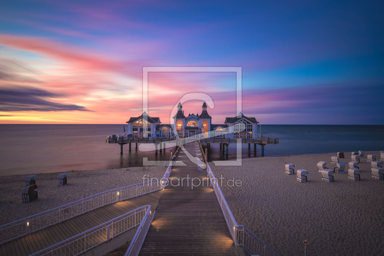 Bild-Nr.: 12235464 Seebrücke Sellin auf Rügen im Abendlicht erstellt von Jean Claude Castor