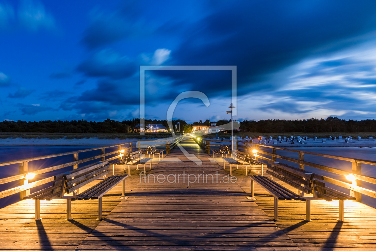Bild-Nr.: 12239145 Seebrücke im Ostseebad Prerow am Abend erstellt von dieterich