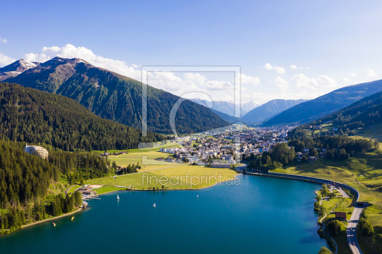 Bild-Nr.: 12241362 Davos und der Davosersee in Graubünden erstellt von dieterich