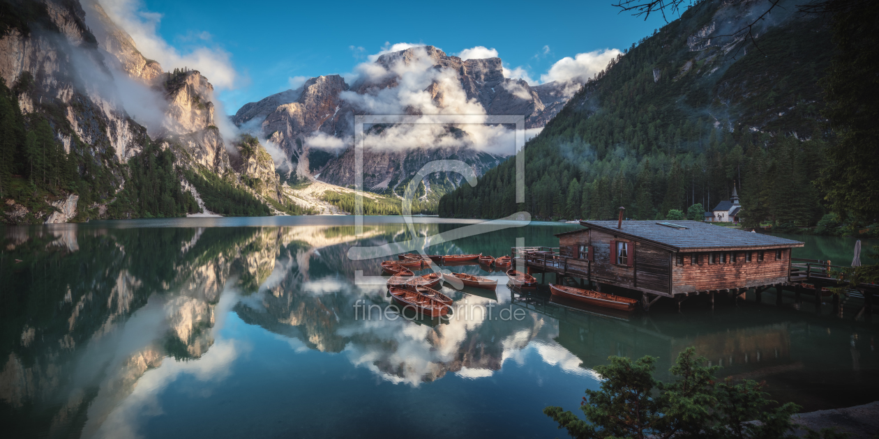 Bild-Nr.: 12243620 Pragser Wildsee in den Dolomiten Panorama erstellt von Jean Claude Castor