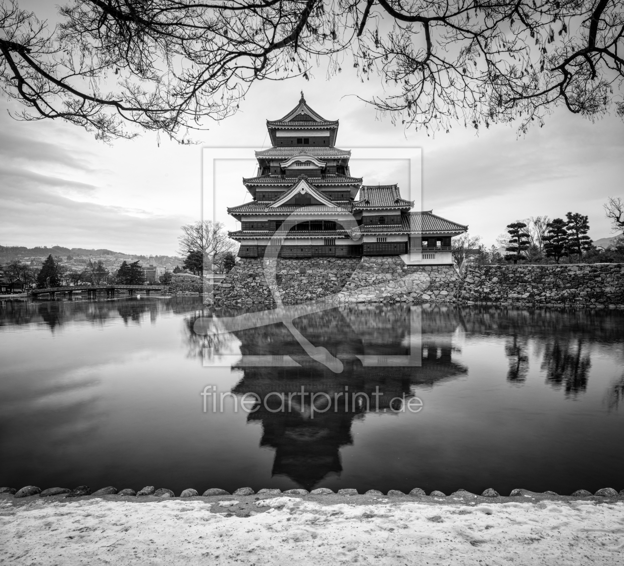 Bild-Nr.: 12253082 Burg Matsumoto Schwarz Weiß erstellt von eyetronic