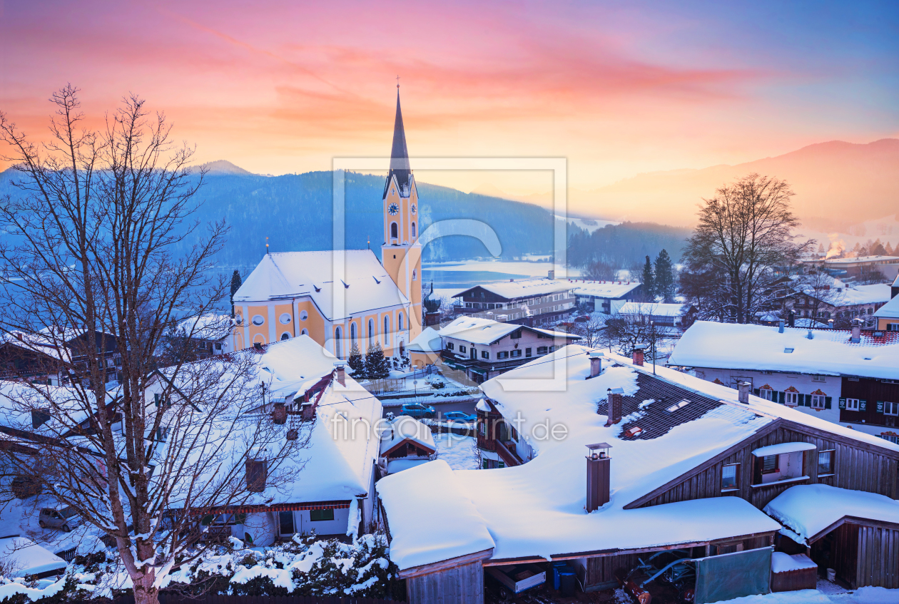 Bild-Nr.: 12253584 Kurort Schliersee Sonnenuntergang im Winter erstellt von SusaZoom