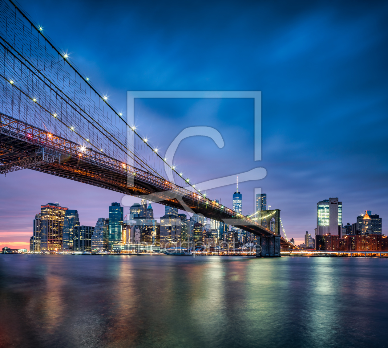 Bild-Nr.: 12258651 Brooklyn Bridge bei Nacht erstellt von eyetronic