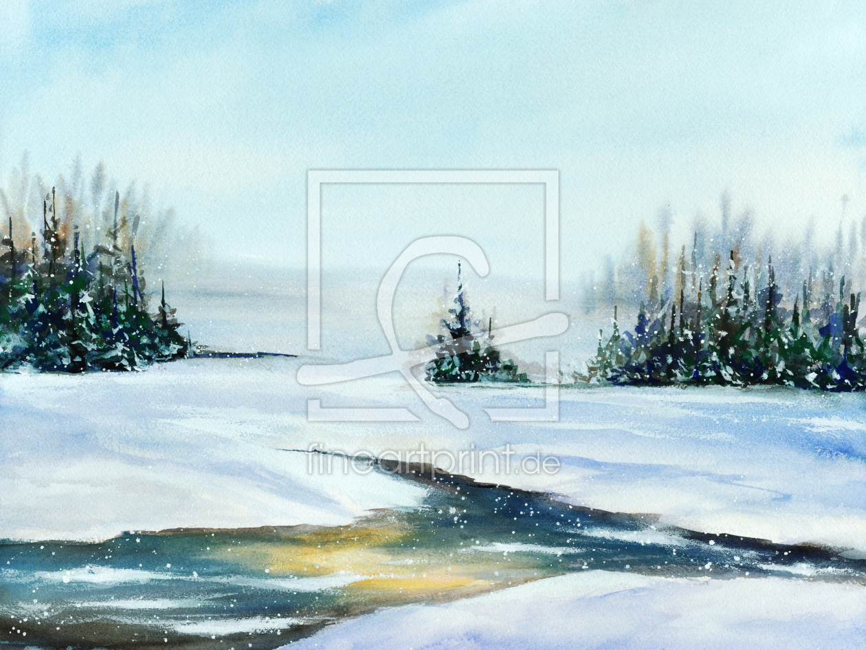 Bild-Nr.: 12259924 Winterlandschaft mit Tannen erstellt von JitkaKrause