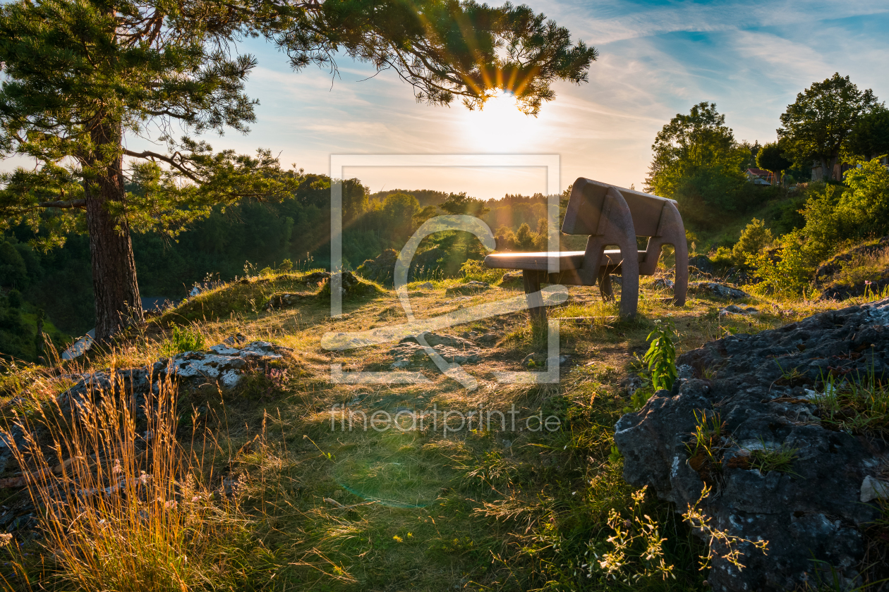 Bild-Nr.: 12264370 Bank am Felsenhang der fränkischen Schweiz erstellt von raphotography88