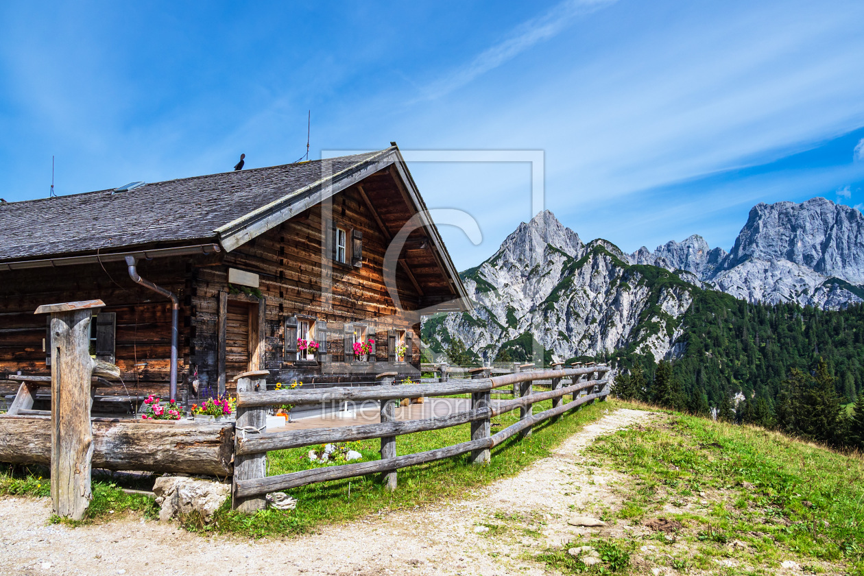 Bild-Nr.: 12265290 Blick auf die Litzlalm mit Hütte in Österreich erstellt von Rico Ködder