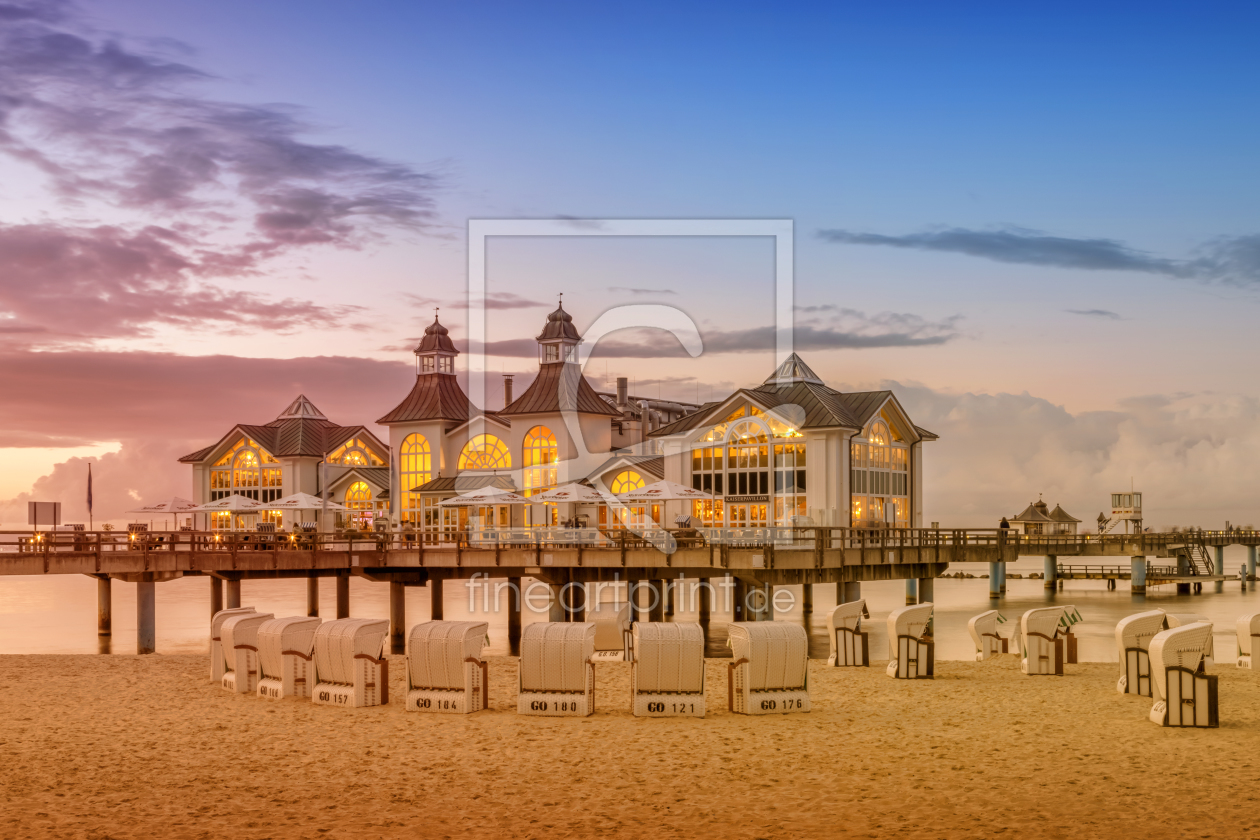 Bild-Nr.: 12279451 RÜGEN Seebrücke in Sellin zum Sonnenuntergang erstellt von Melanie Viola