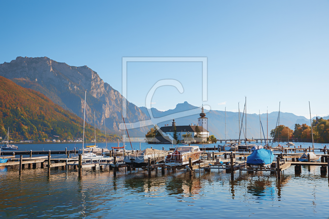 Bild-Nr.: 12283513 Schloss Orth und Hafen Gmunden Traunsee erstellt von SusaZoom