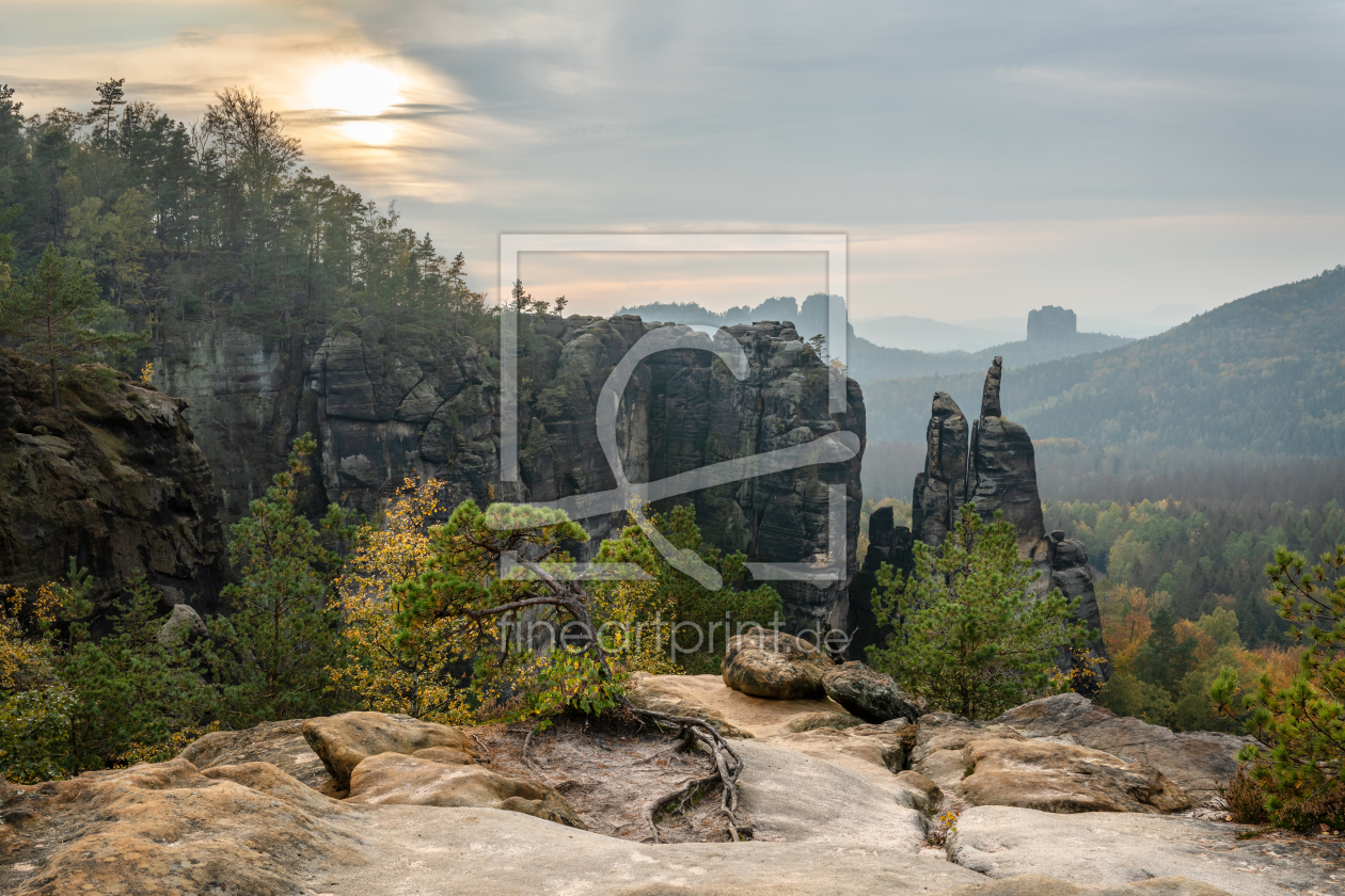 Bild-Nr.: 12289201 Elbsandsteingebirge im Abendlicht erstellt von lichtjahr21