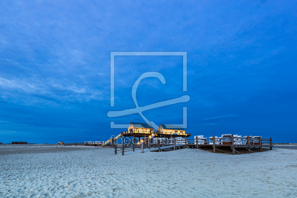 Bild-Nr.: 12291705 blue hour in saint peter-ording erstellt von Ursula Reins