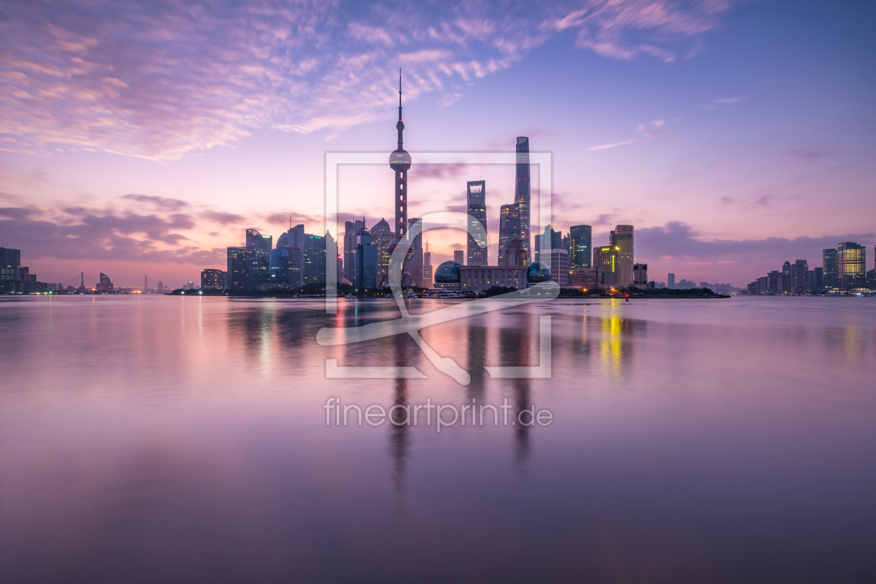 Bild-Nr.: 12296485 Pudong Skyline bei Sonnenaufgang erstellt von eyetronic