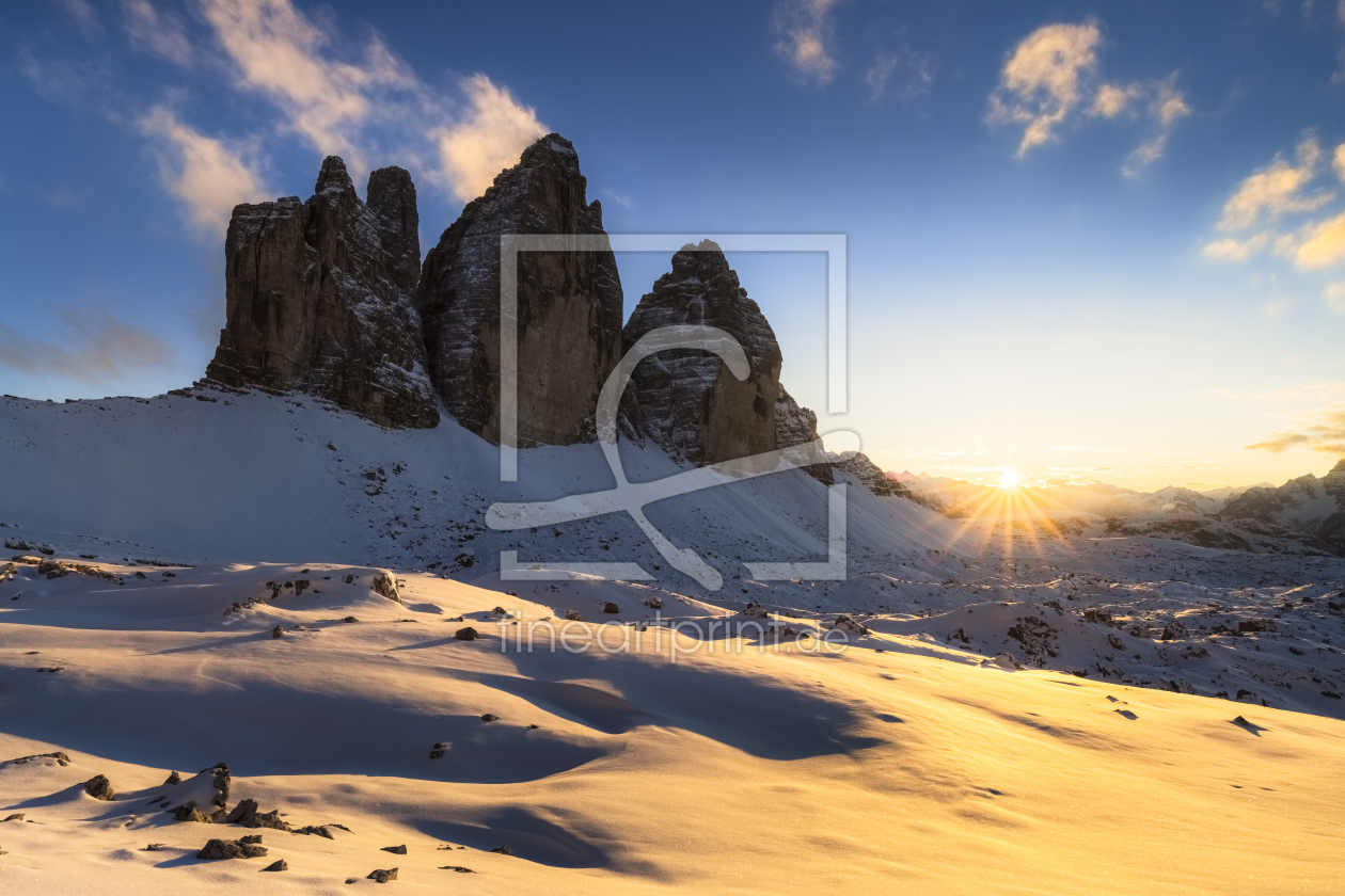 Bild-Nr.: 12298008 Sonnenuntergang an den Drei Zinnen erstellt von Daniela Beyer