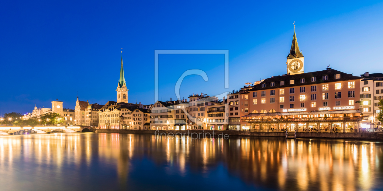 Bild-Nr.: 12301129 Altstadt von Zürich am Abend erstellt von dieterich
