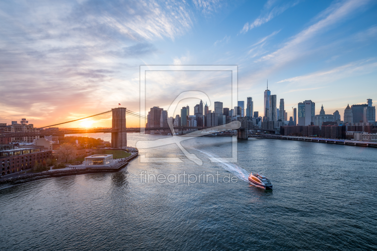 Bild-Nr.: 12311099 Brooklyn Bridge bei Sonnenuntergang erstellt von eyetronic