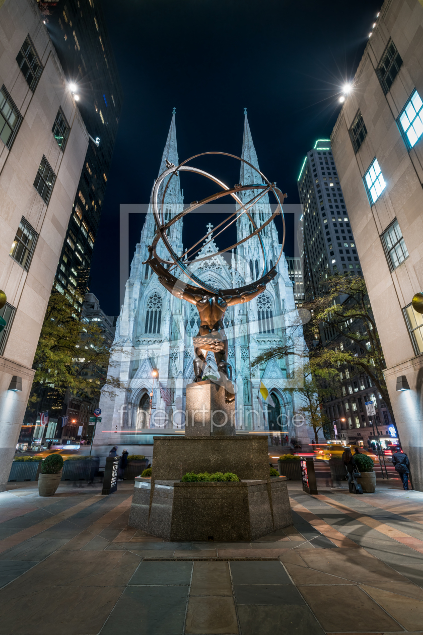 Bild-Nr.: 12328117 Atlas Statue vor der St Patrick s Cathedral erstellt von eyetronic