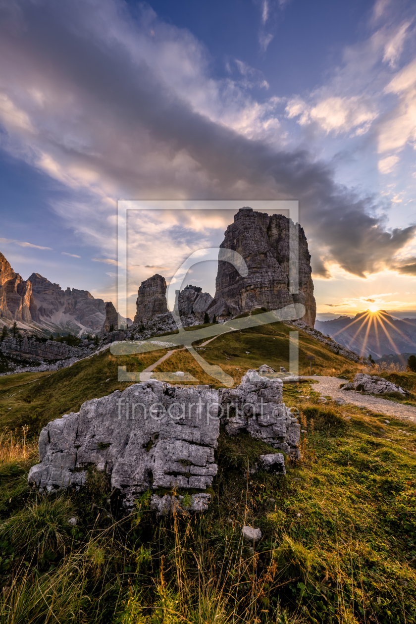 Bild-Nr.: 12328582 Sonnenaufgang Cinque Torri in den Dolomiten erstellt von Achim Thomae