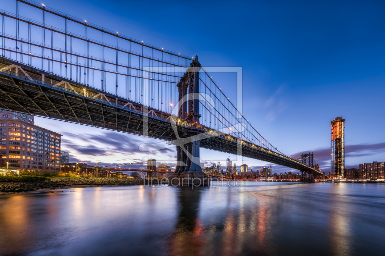 Bild-Nr.: 12329607 Manhattan Bridge bei Nacht erstellt von eyetronic