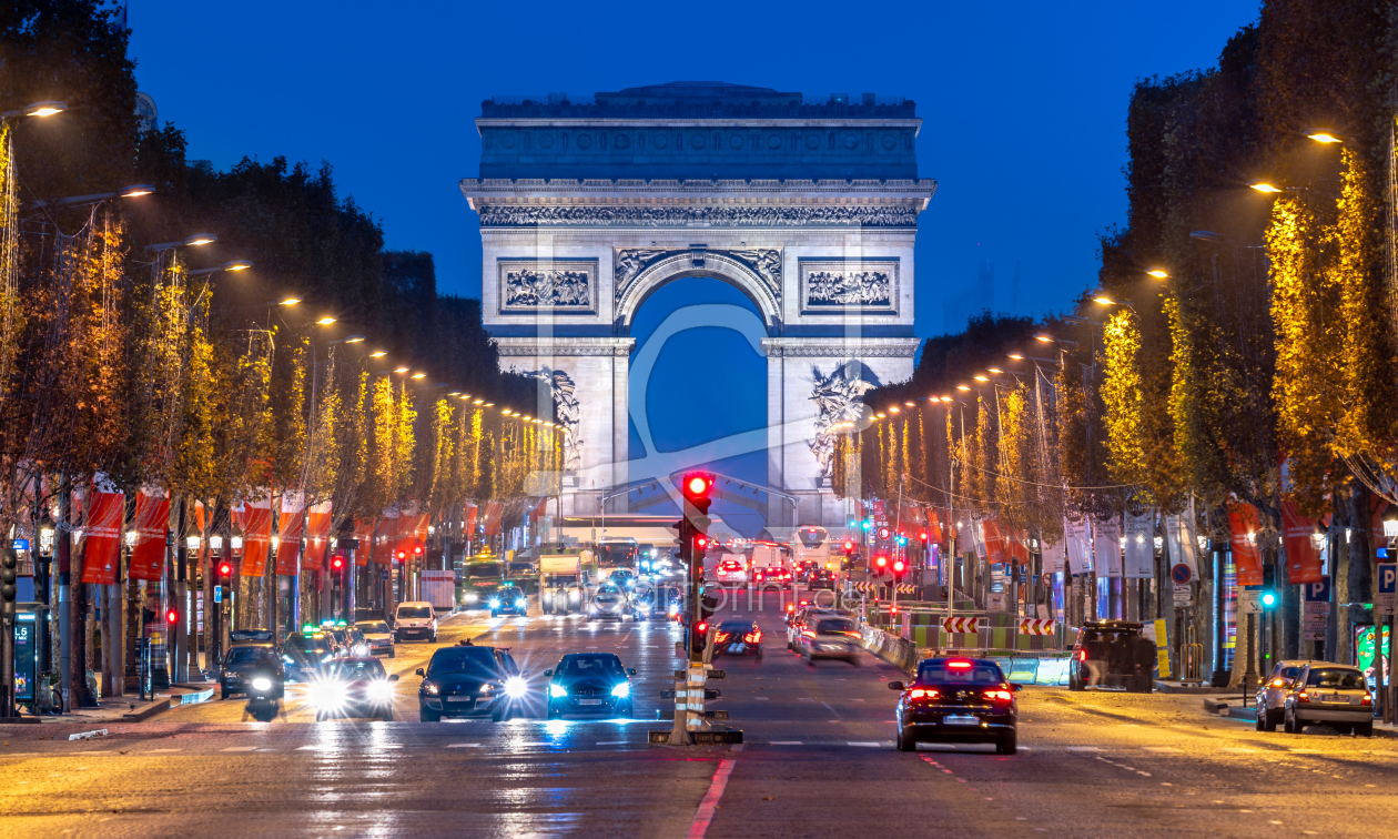 Bild-Nr.: 12350590 Arc de Triomphe und Champs Elysees in Paris erstellt von eyetronic