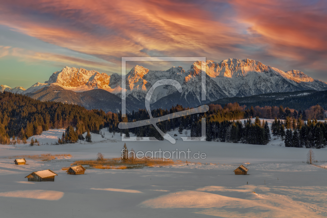 Bild-Nr.: 12353162 Karwendel Sonnenuntergang am Geroldsee erstellt von Dieter Dieter Meyrl