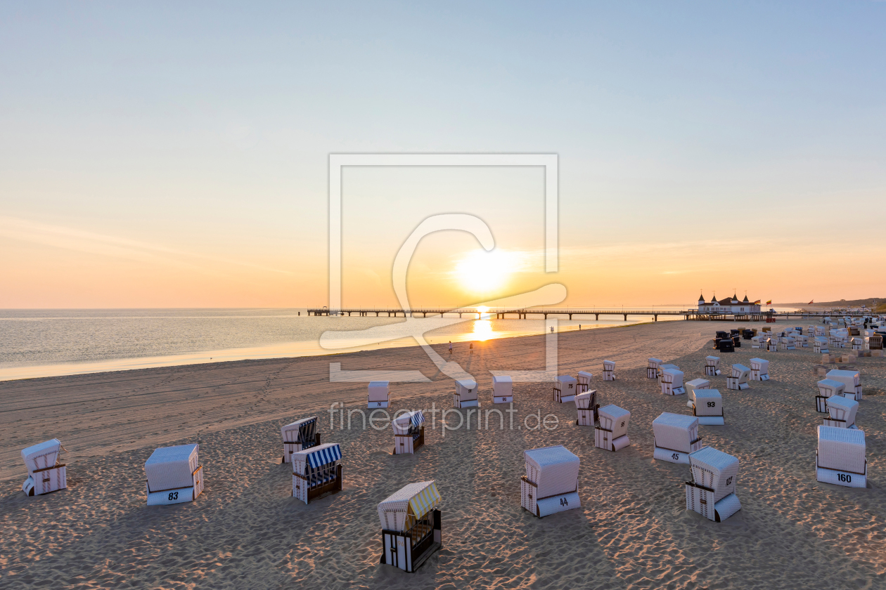 Bild-Nr.: 12368001 Seebrücke Ahlbeck auf Usedom bei Sonnenaufgang erstellt von dieterich