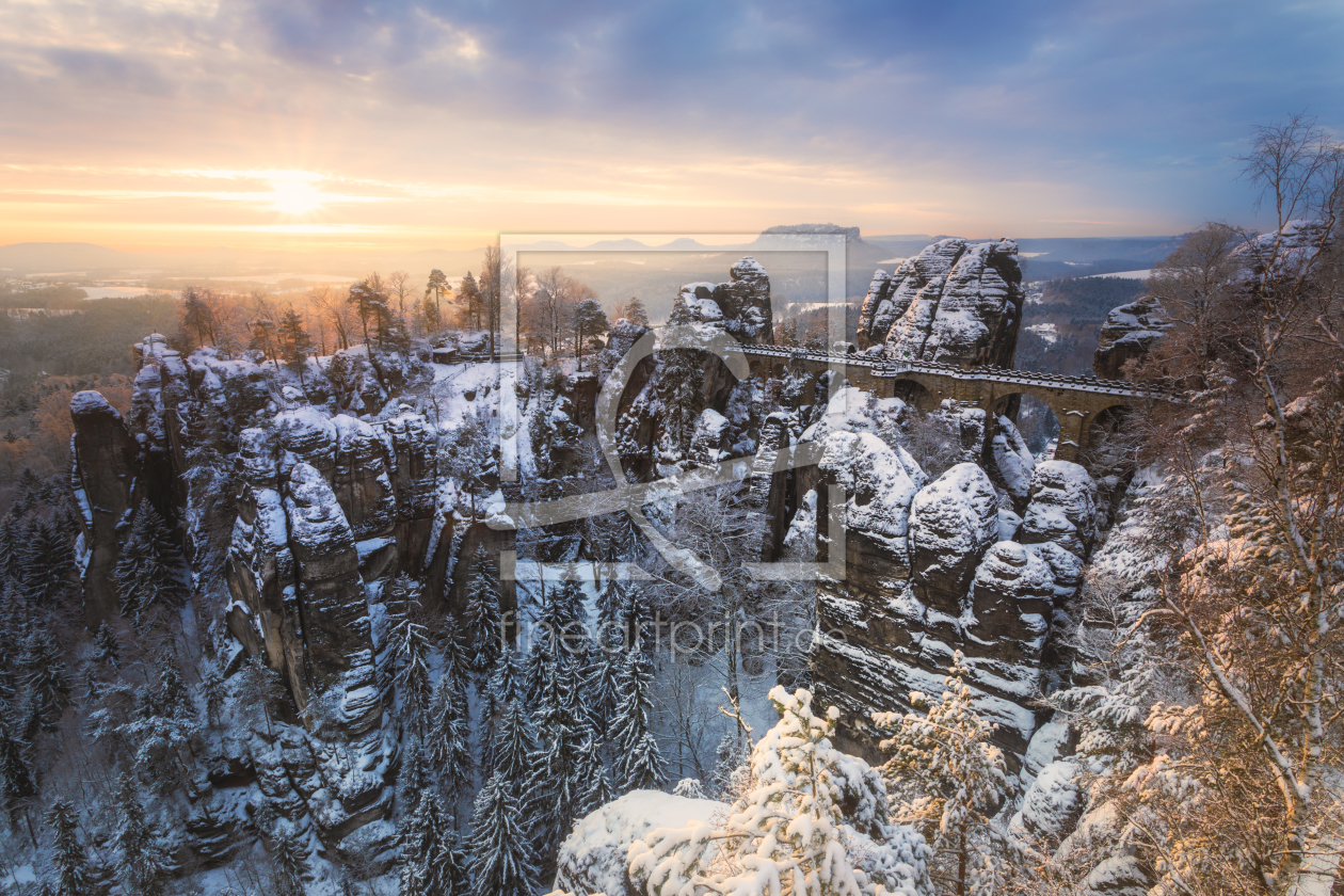 Bild-Nr.: 12370495 Wintermorgen in der Sächsichen Schweiz erstellt von Daniela Beyer