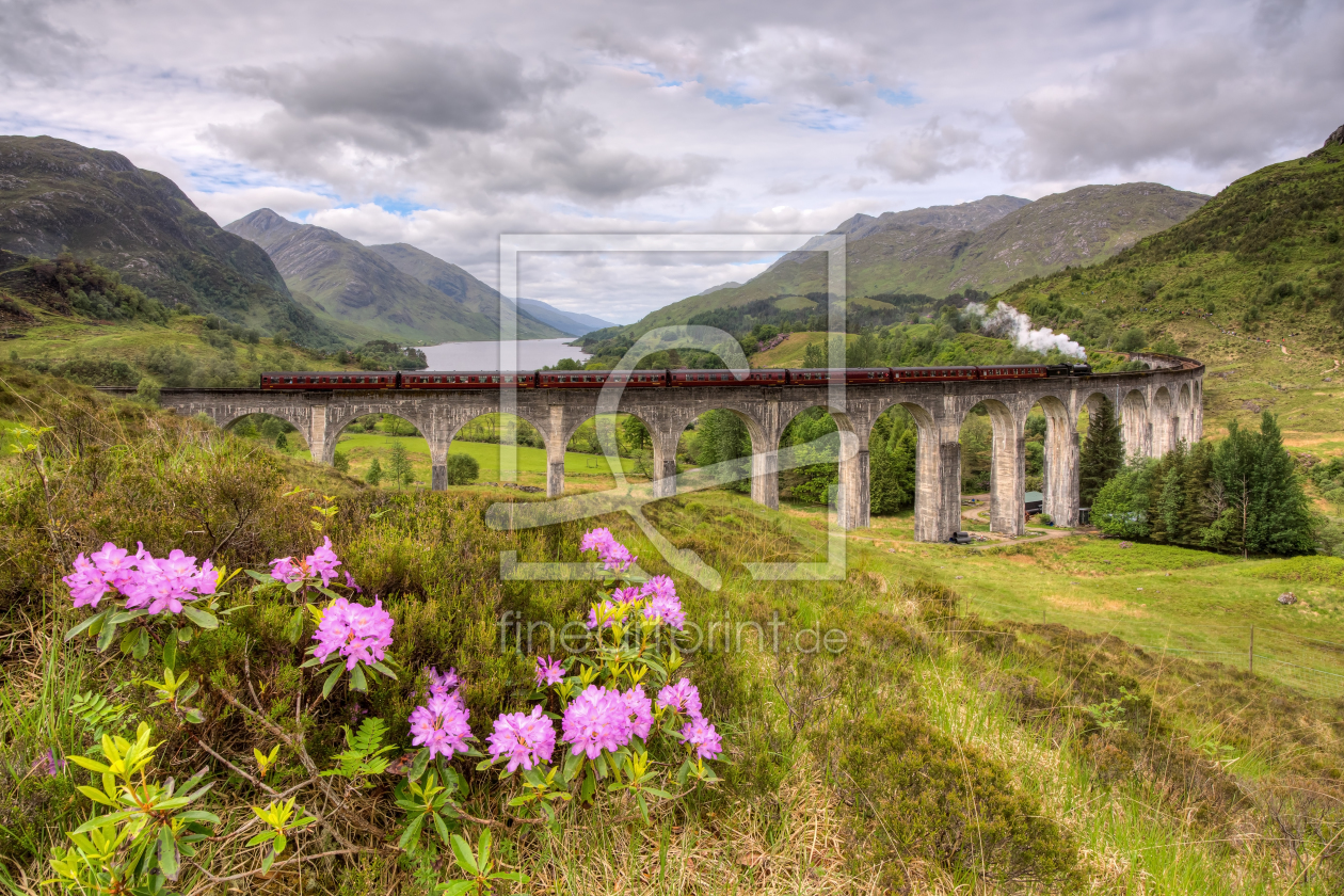 Bild-Nr.: 12374281 Glenfinnan Viadukt mit Dampflok erstellt von Michael Valjak