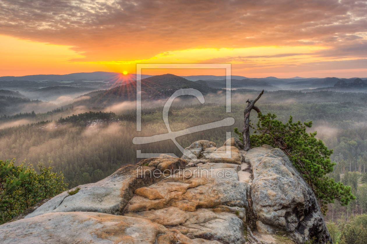 Bild-Nr.: 12385963 Sonnenaufgang in der Sächsischen Schweiz erstellt von Michael Valjak