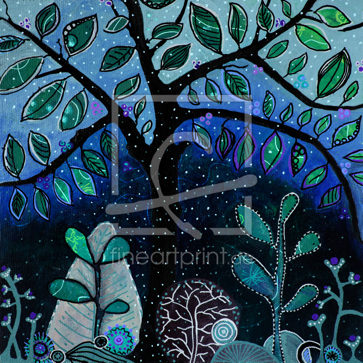 Bild-Nr.: 12388338 traumbaum in winternacht  -  dreamy tree at winter erstellt von augenWerk