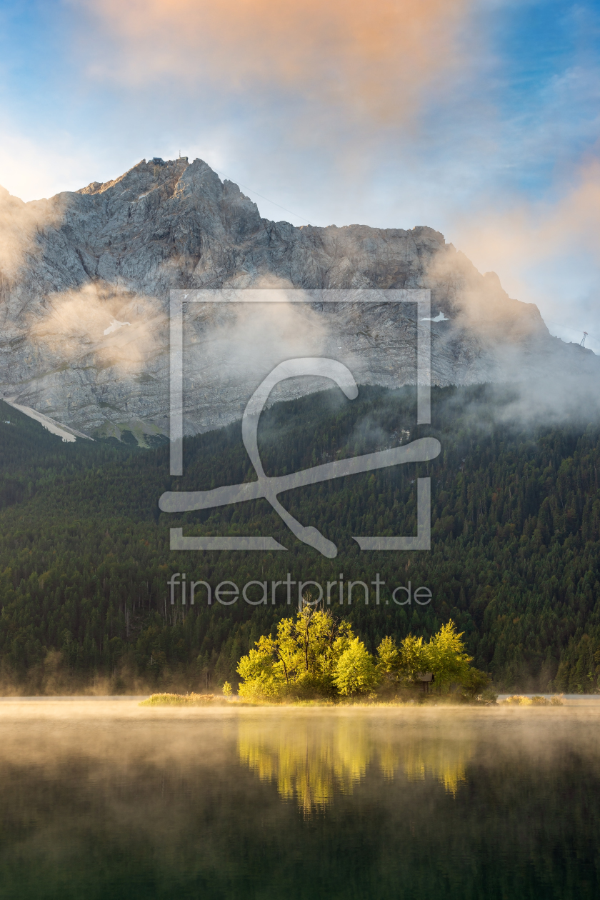 Bild-Nr.: 12388730 Maximiliansinsel im Eibsee und Zugspitze erstellt von Michael Valjak