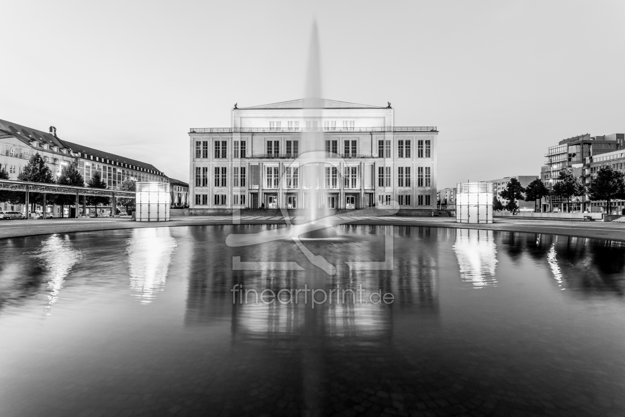 Bild-Nr.: 12389019 Oper am Augustusplatz in Leipzig - Monochrom erstellt von dieterich