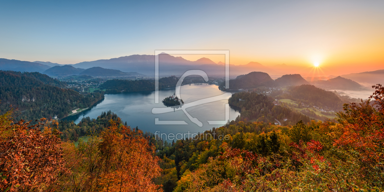Bild-Nr.: 12389833 Bleder See in Slowenien Panorama erstellt von Michael Valjak