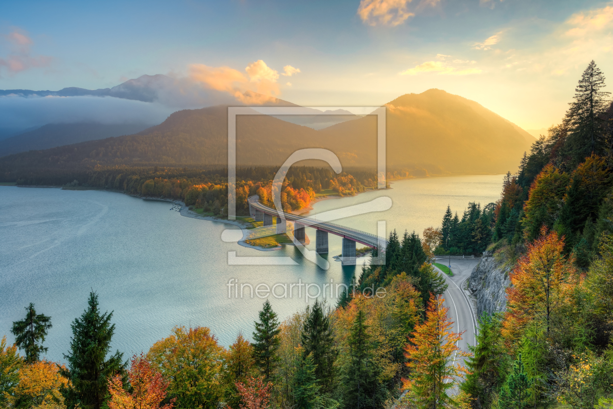 Bild-Nr.: 12393511 Herbst am Sylvensteinsee in Bayern erstellt von Michael Valjak