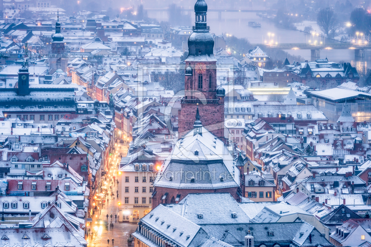 Bild-Nr.: 12395267 Heiliggeistkirche in Heidelberg im Winter erstellt von eyetronic