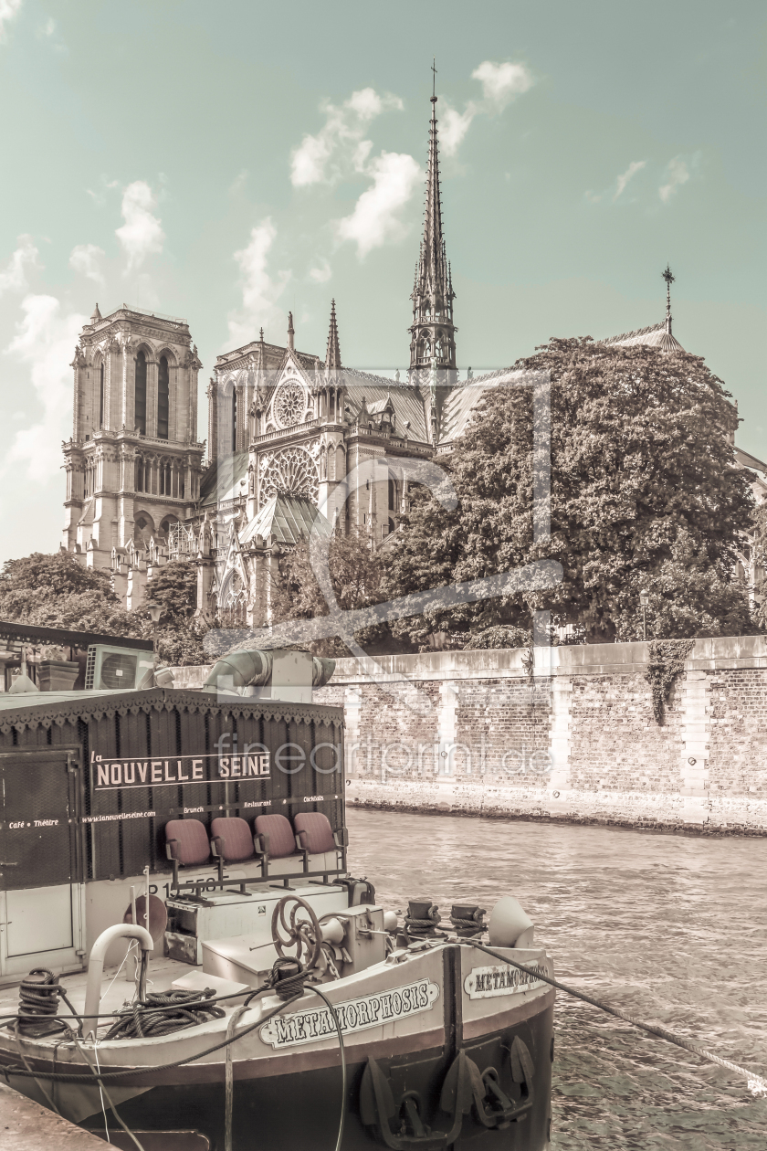 Bild-Nr.: 12395542 PARIS Kathedrale Notre-Dame - urbaner Vintage-Stil erstellt von Melanie Viola