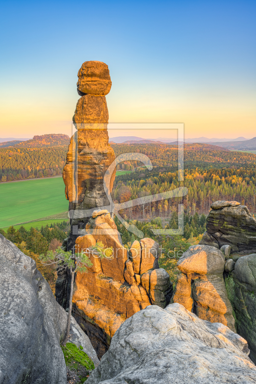 Bild-Nr.: 12398033 Barbarine Sächsische Schweiz in der Abendsonne erstellt von Michael Valjak