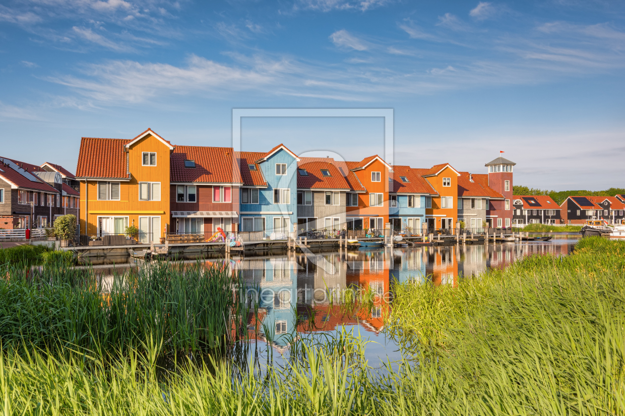 Bild-Nr.: 12398951 Bunte Häuser im Reitdiephaven in Groningen erstellt von Michael Valjak